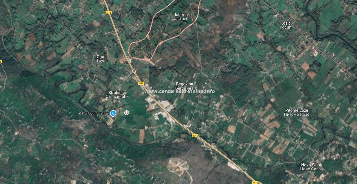 For sale, plot of land 4.443m2, Jastreb, Danilovgrad